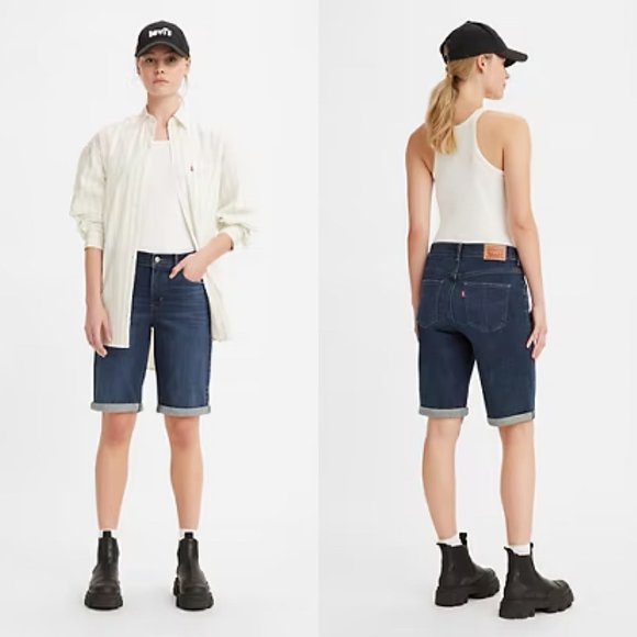 Levi's Pants - Levi's Classic Bermuda Shorts 18W Lapis Midnight Medium Wash Denim Women's Plus